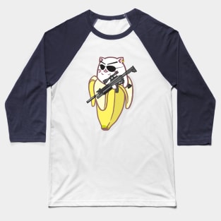 Gun Banana Cat Baseball T-Shirt